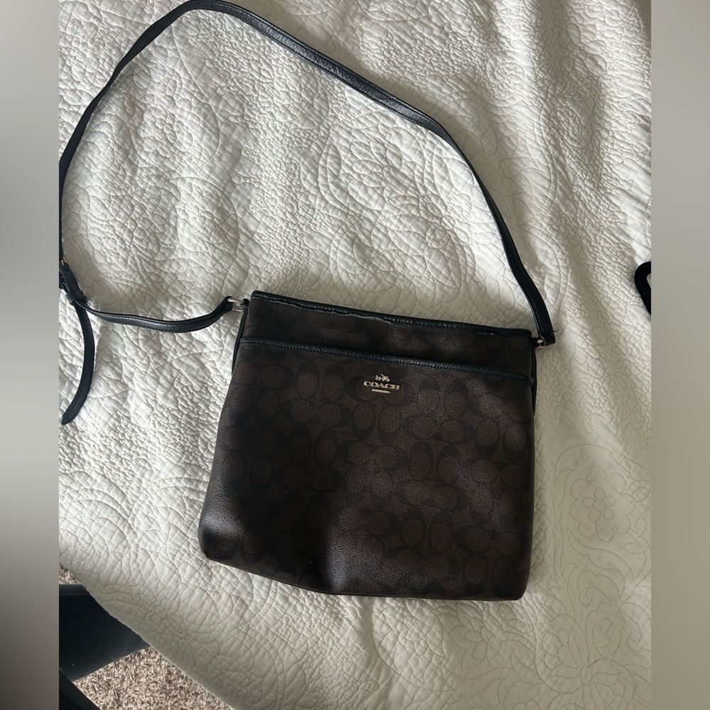 Coach Signature Brown Crossbody Bag
